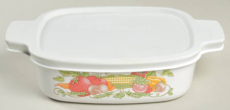 Garden Harvest 1 Quart Square Casserole with Lid by Corning Corelle
