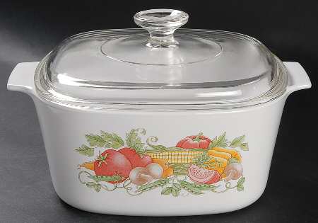Garden Harvest 3 Quart Square Casserole with Lid by Corning Corelle