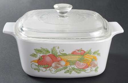 Garden Harvest 1.5 Quart Square Casserole with Lid by Corning Corelle