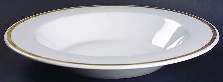 Gold Band (Coupe) Large Rim Soup Bowl