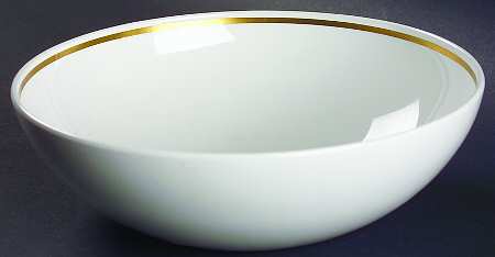 Gold Band (Coupe) 8" Round Vegetable Bowl