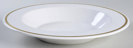 Gold Edge (Rim) Large Rim Soup Bowl