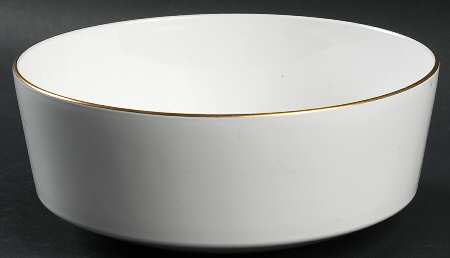 Gold Edge (Rim) 7" Round Vegetable Bowl