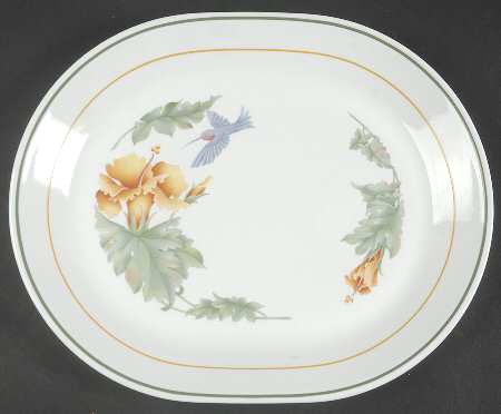 Hummingbird (Corelle) 12" Oval Serving Platter