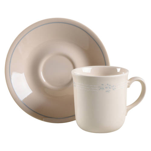 Lace Bouquet (Corelle) Flat Cup & Saucer Set