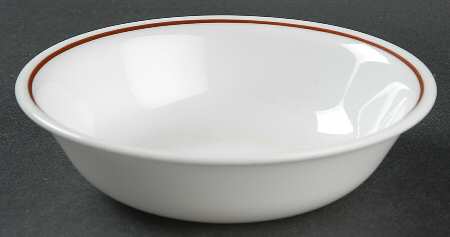 Melody (Brown Flower and Bands, Corelle) Fruit/Dessert (Sauce) Bowl