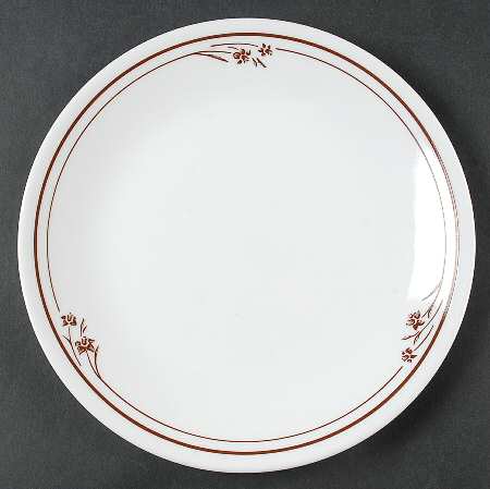 Melody (Brown Flower and Bands, Corelle) Salad Plate