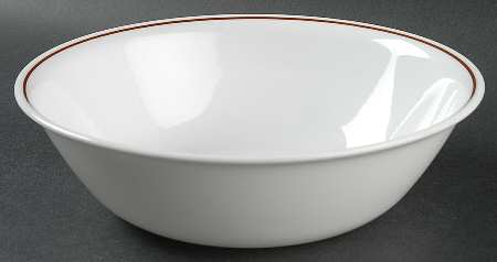 Melody (Brown Flower and Bands, Corelle) 8" Round Vegetable Bowl