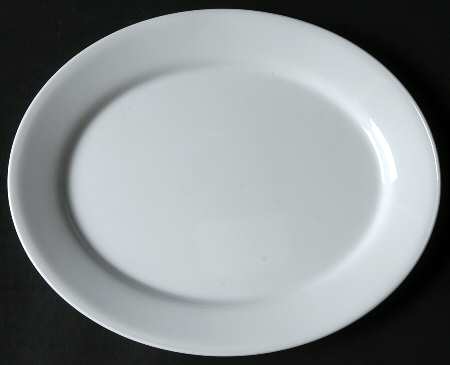 Misty White (Corelle) 9" Oval Serving Platter