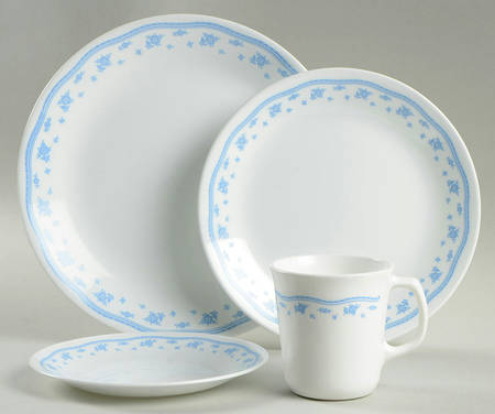 Morning Blue (Corelle) 4 Piece Place Setting