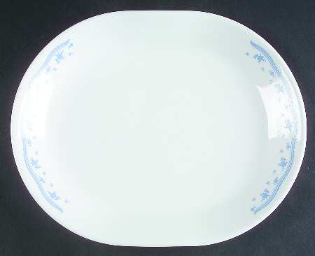 Morning Blue (Corelle) 12" Oval Serving Platter
