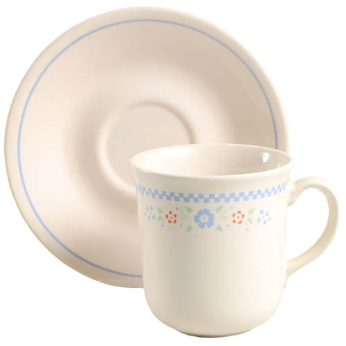 Needlepoint (Corelle) Mug/Cup & Saucer Set by Corning Corelle