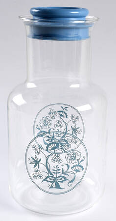 Old Town Blue (Corelle) Glassware Carafe with Plastic Lid