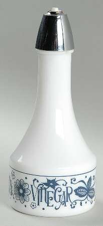 Old Town Blue (Corelle) Vinegar Cruet/Shaker with Plastic Lid