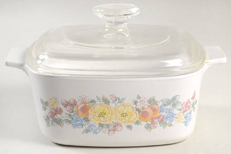Orchard Rose (Corelle) 1.5 Quart Square Casserole with Lid