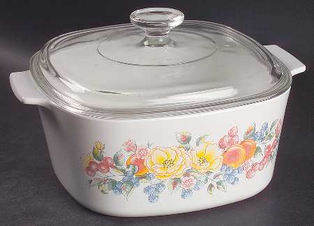 Orchard Rose (Corelle) 3 Quart Square Casserole with Lid