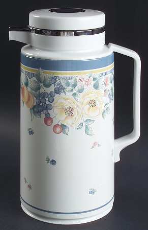 Orchard Rose (Corelle) Plastic Thermos/Carafe & Lid