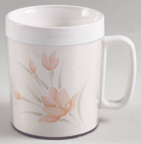 Peach Floral (Corelle) Plastic Mug
