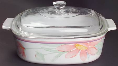 Peony 2 Quart Square Casserole with Lid
