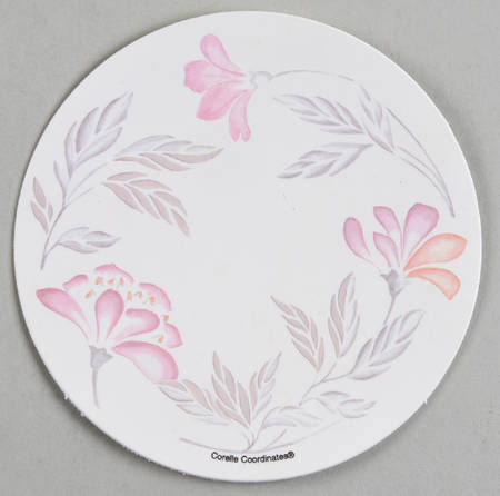 Pink Trio (Corelle) Vinyl Coaster