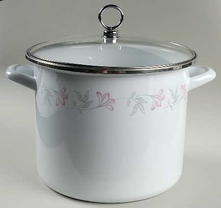 Pink Trio (Corelle) 8 Quart Metal Stockpot & Metal Lid