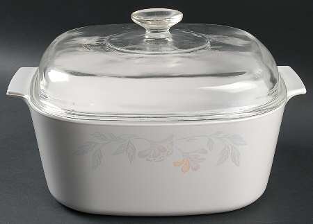 Pink Trio (Corelle) 5 Quart Square Casserole with Glass Lid
