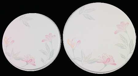Pink Trio (Corelle) Stove Cover Set-Steel 2 8" & 2 10" Round Covers