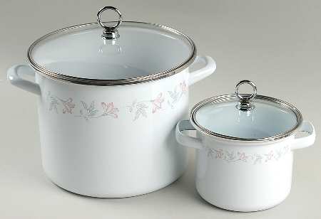 Pink Trio (Corelle) (4 Piece) Metal Stockpot Set (1.5qt & 8qt)
