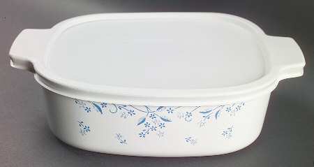 Provincial Blue (Corelle) 2 Quart Square Casserole with Lid