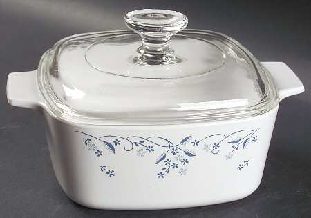 Provincial Blue (Corelle) 1.5 Quart Square Casserole with Lid