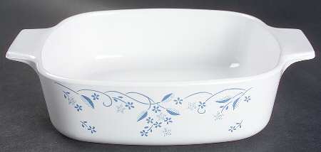 Provincial Blue (Corelle) 1 Quart Square Casserole No Lid