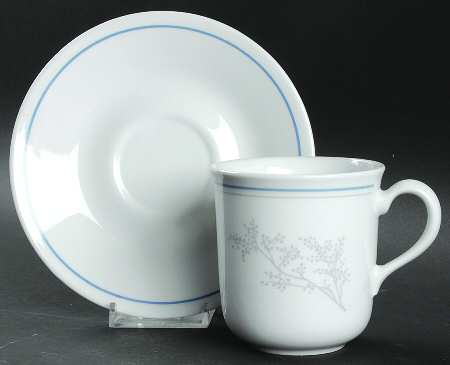Queens Lace (Corelle) Flat Cup & Saucer Set