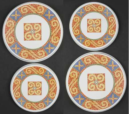 Sand Art (Corelle) (Set/4) Tin Stove Covers-2 8" & 2 10" Round Covers