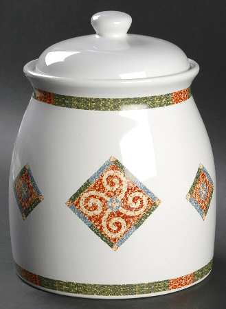 Sand Art (Corelle) Cookie Jar & Lid