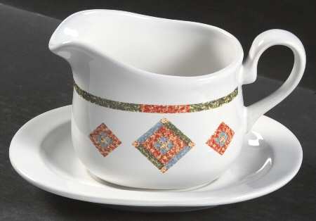 Sand Art (Corelle) Gravy Boat & Underplate