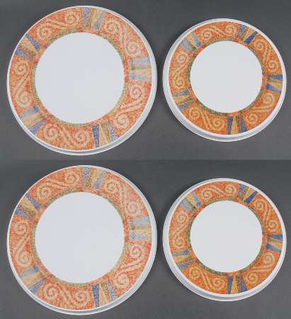 Sand Art (Corelle) (Set/4) Tin Stove Covers-2 8" & 2 10" Round Covers