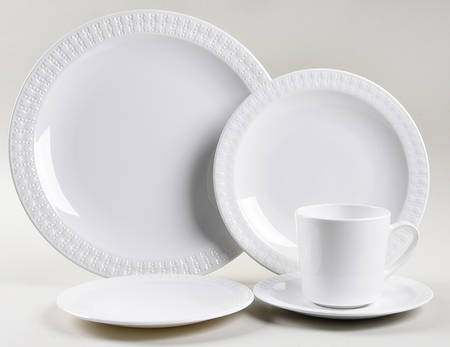 Sculptured Rim (No Trim, Centura) 5 Piece Place Setting