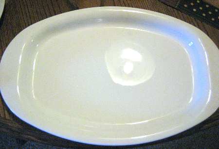 Sculptured Rim (No Trim, Centura) 14" Oval Serving Platter
