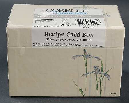 Shadow Iris (Corelle) Recipe Box & Lid