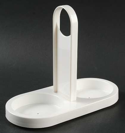 Shadow Iris (Corelle) Tray for Glass Creamer & Sugar w/Plastic Lids