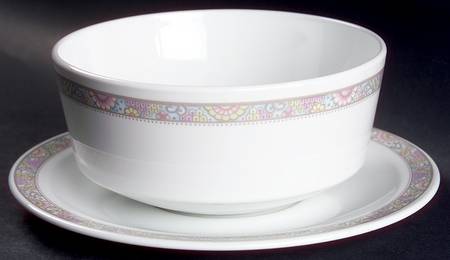 Shangri La Gravy Boat & Underplate (Uses the Soup Bowl)