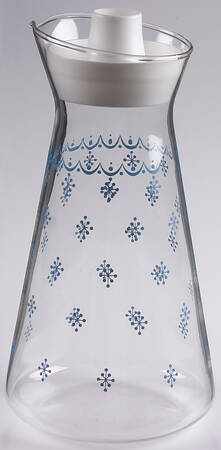 Snowflake Blue (Corelle) Glassware Carafe with Lid