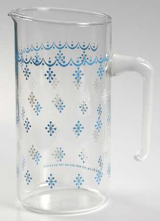 Snowflake Blue (Corelle) 32 Oz Glassware Pitcher