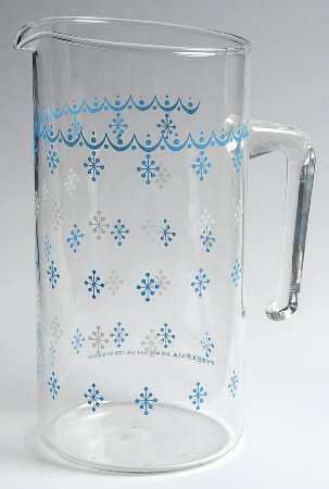 Snowflake Blue (Corelle) 44 Oz Glassware Pitcher