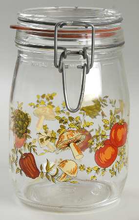 Spice of Life (Corelle) 6" Glassware Canister with Hinged Lid