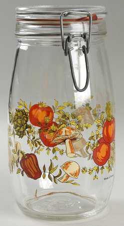 Spice of Life (Corelle) 8" Glassware Canister with Hinged Lid