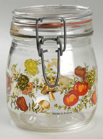 Spice of Life (Corelle) 5" Glassware Canister with Hinged Lid