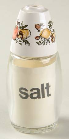 Spice of Life (Centura) Glassware Salt Shaker & Lid