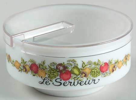 Spice of Life (Centura) Glassware Condiment Bowl w/Plastic Lid