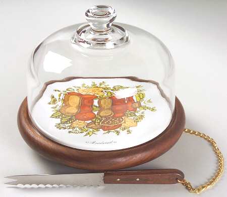 Spice of Life (Centura) Cheese Dish with Dome & Attached Knife
